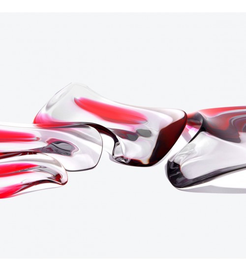 Zaha Hadid Design Aqua Platter液态造型盘4件套（限量200件）紫红色H7.7cm